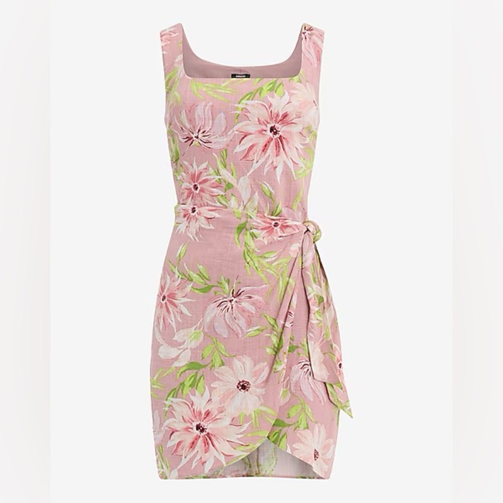 Express Pink Floral Mini Dress